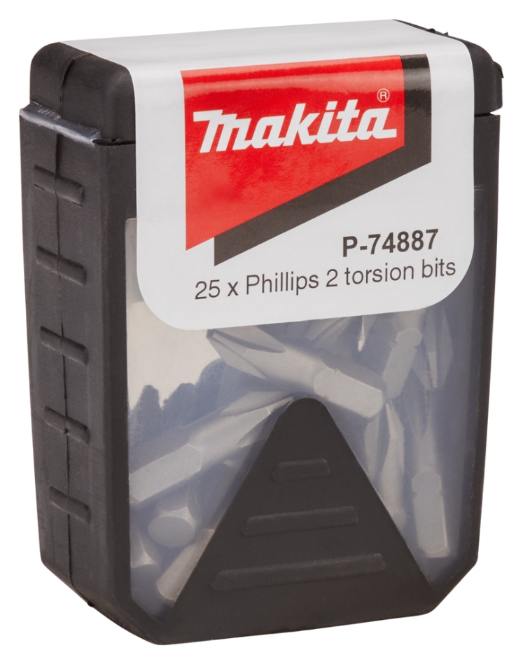 Makita Accessories P-74887 Bit de șurubelniță PH2x25mm 25 bucăți