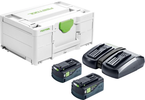 Accessoires Festool 577707 Kit d'énergie SYS 18V 2x5.0/TCL6 DUO - 2 batteries et chargeur double dans un Systainer