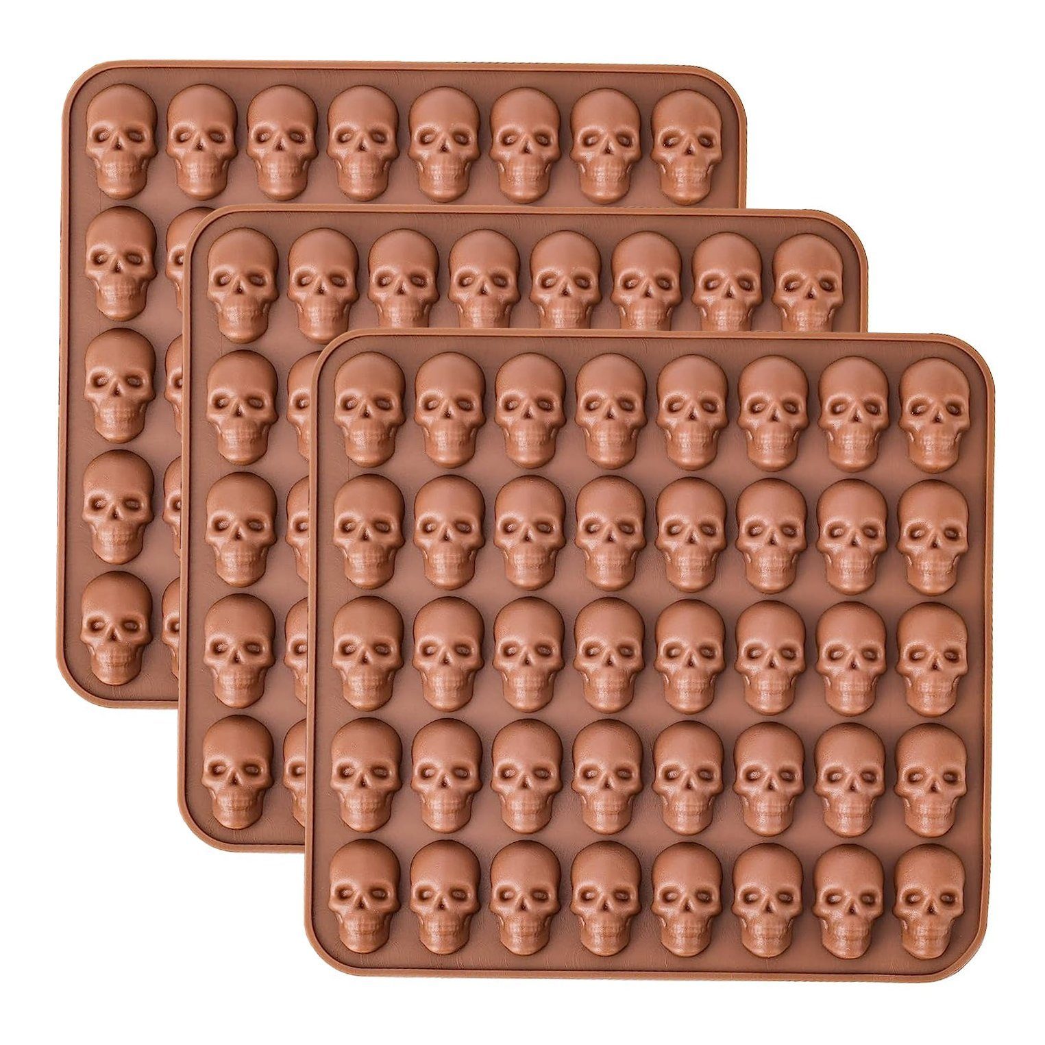 Metamorph Pralinenform Mini Totenkopf Silikonform 40-fach, (1-tlg)