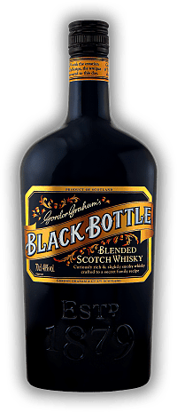 Black Bottle Black Bottle Frisch, fruchtig mit etwas Torf und Rauch ist dieser Blended Scotch aus allen Single Islay Malts. 0,7	 Liter - Vol 40%