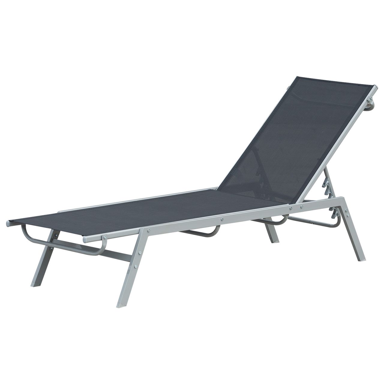 Outsunny Garten-Sonnenliege Metall 170 x 58 x 97 cm