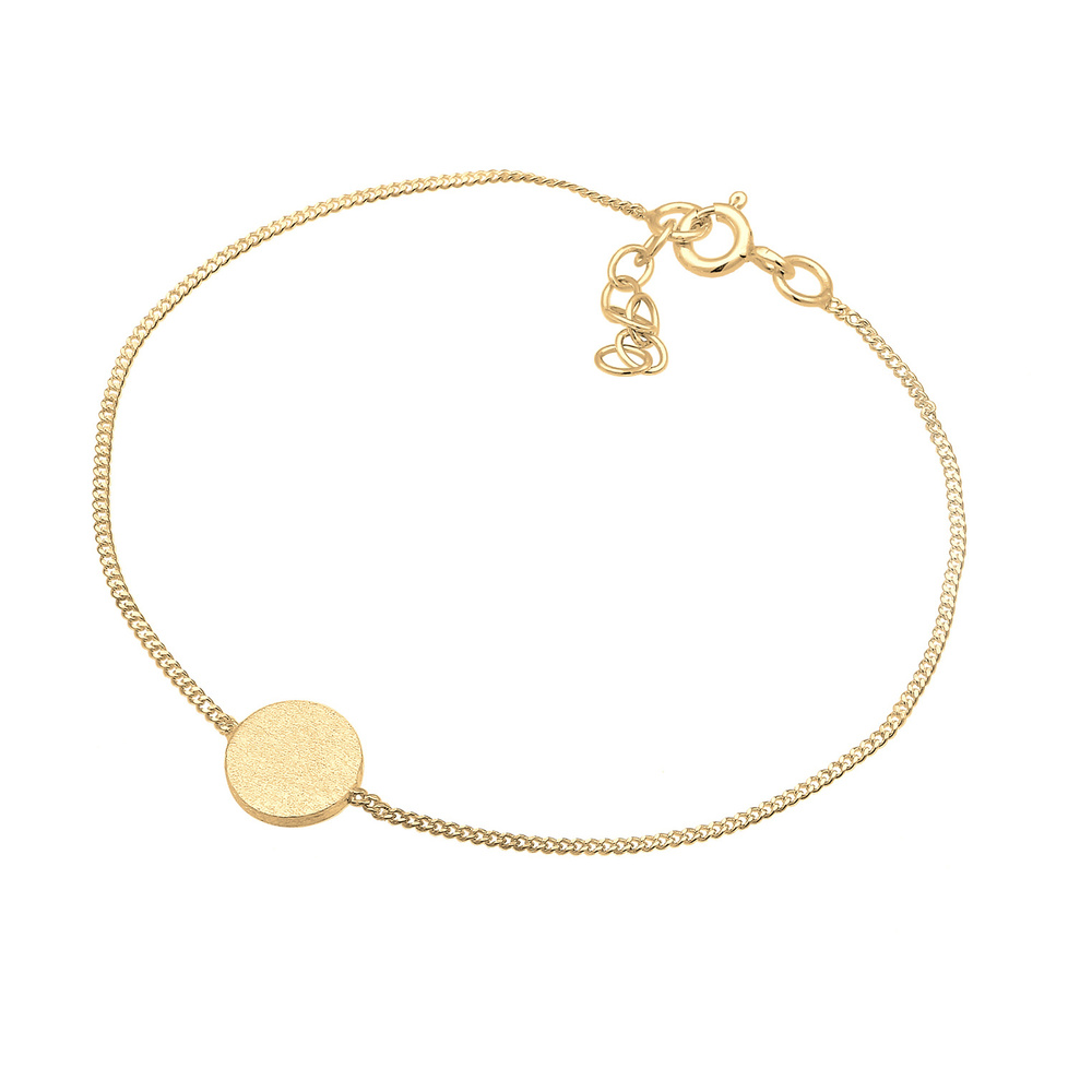 Elli Elli Bracelet Kreis Plättchen Matt Basic Trend Geo 925 Silber Bracelet