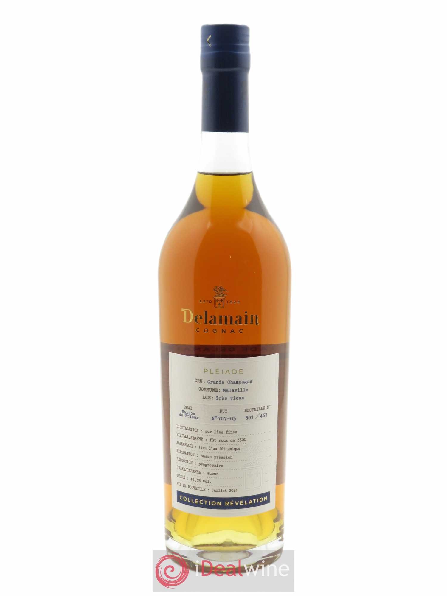 Cognac Delamain Pléiade Révélation Malaville (70cl)  - Lot de 1 Bouteille