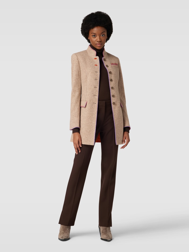 Blazer mit Stehkragen in sand