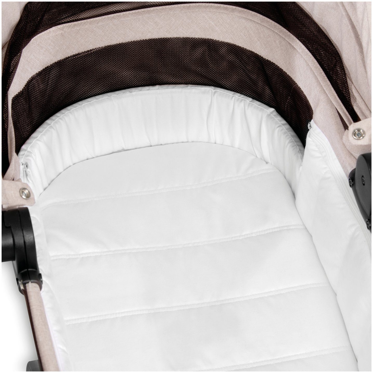 Hauck Kombi-Kinderwagen Vision X, black/beige, (3-tlg), mit Babywanne und Sportwagenaufsatz