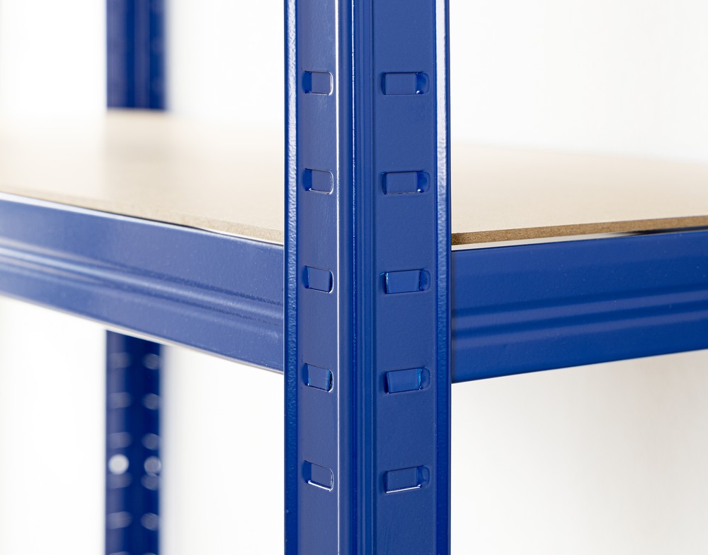 Kraft Werkzeuge Schwerlastregal / Kellerregal / Lagerregal, blau, 175 kg pro Boden