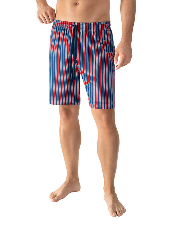 Mey, Pyjamashorts, Baumwoll-Jersey, rot-blau gestreift