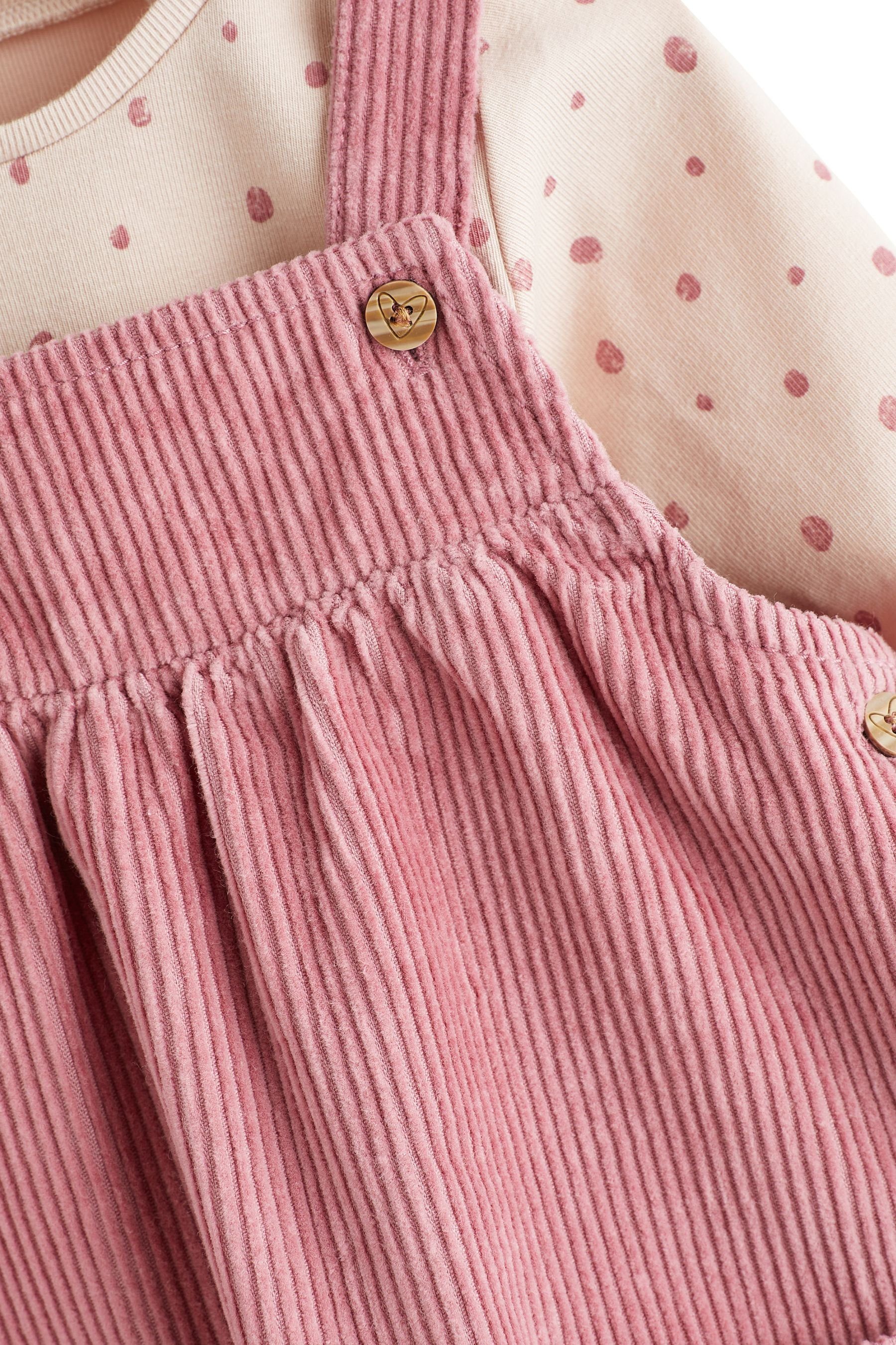 Next Latzkleid Baby-Set mit Cord-Trägerkleid und Bodysuit (2-tlg)