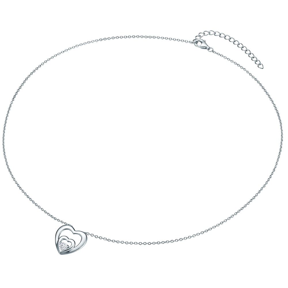 Rafaela Donata Chaîne Coeur Argent sterling Oxyde de zirconium (CZ) en Argent collier