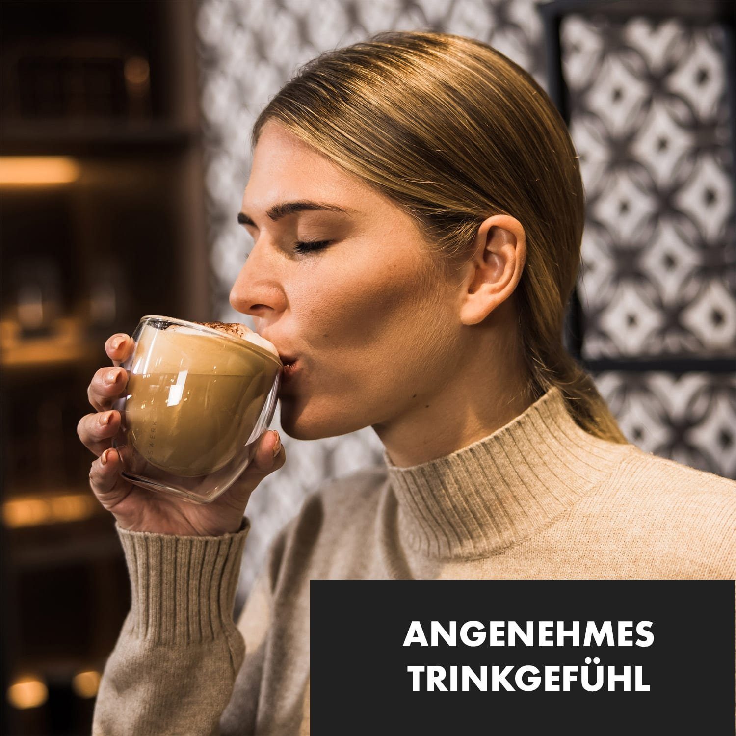 Klarstein Thermoglas Glaswerk Altino doppelwandige Thermogläser, Borosilikatglas