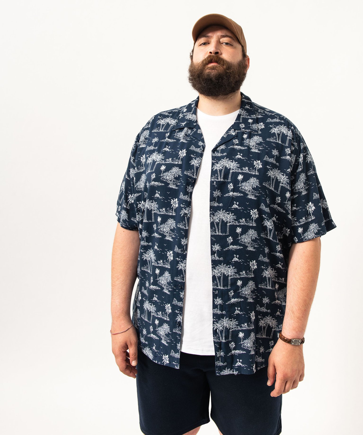 Chemise homme à manches courtes en viscose fluide imprimée imprime | GEMO