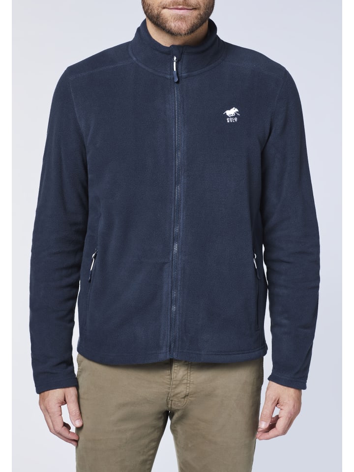 Polo Sylt Fleece-Jacke in Blau günstig kaufen