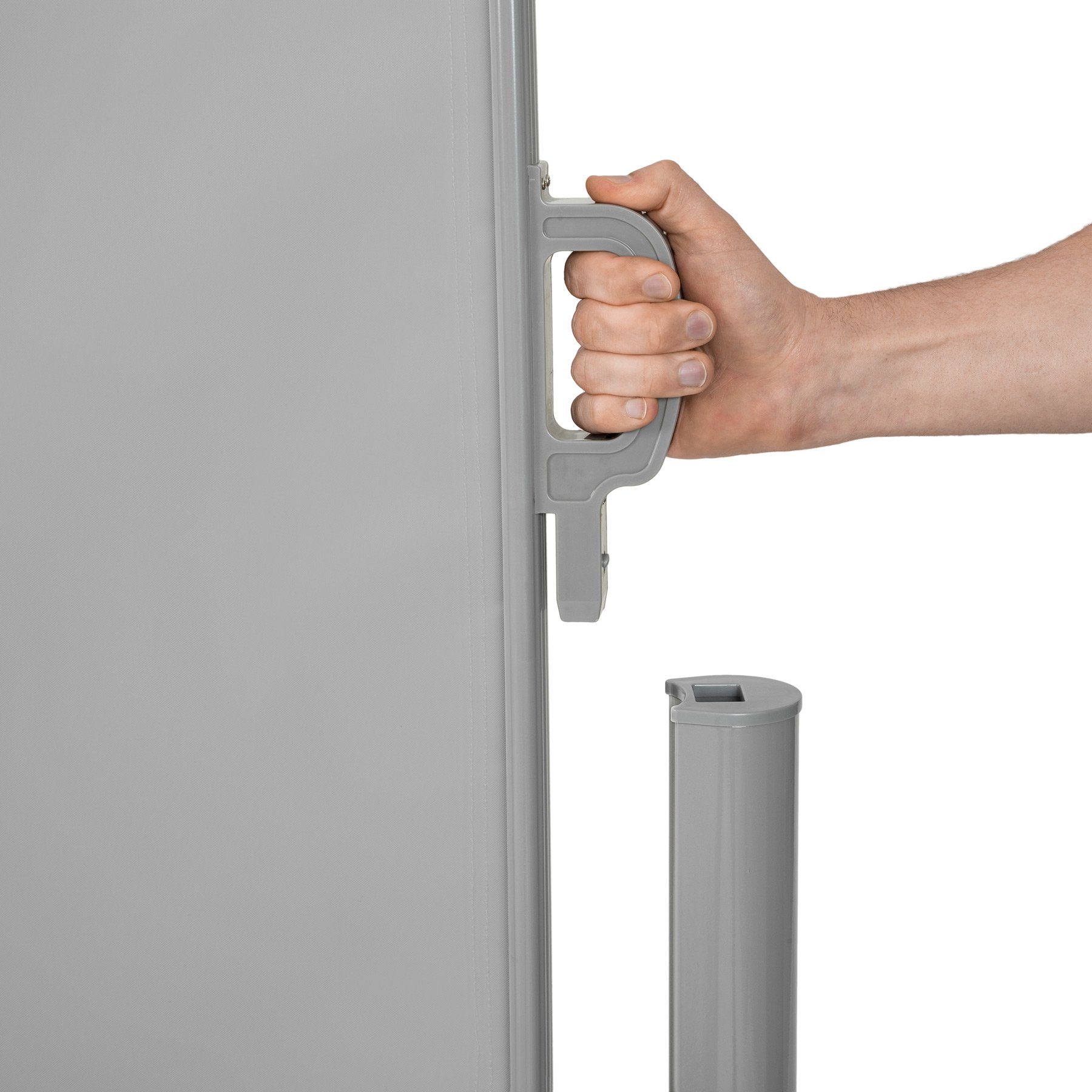 tectake Seitenarmmarkise Aluminium Seitenmarkise ausziehbar mit Ausziehbar