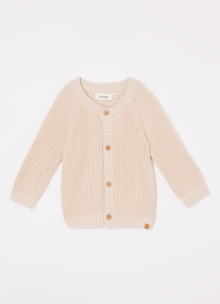 Vestă tricotată groasă din bumbac organic Lil' Atelier NBNEmlen