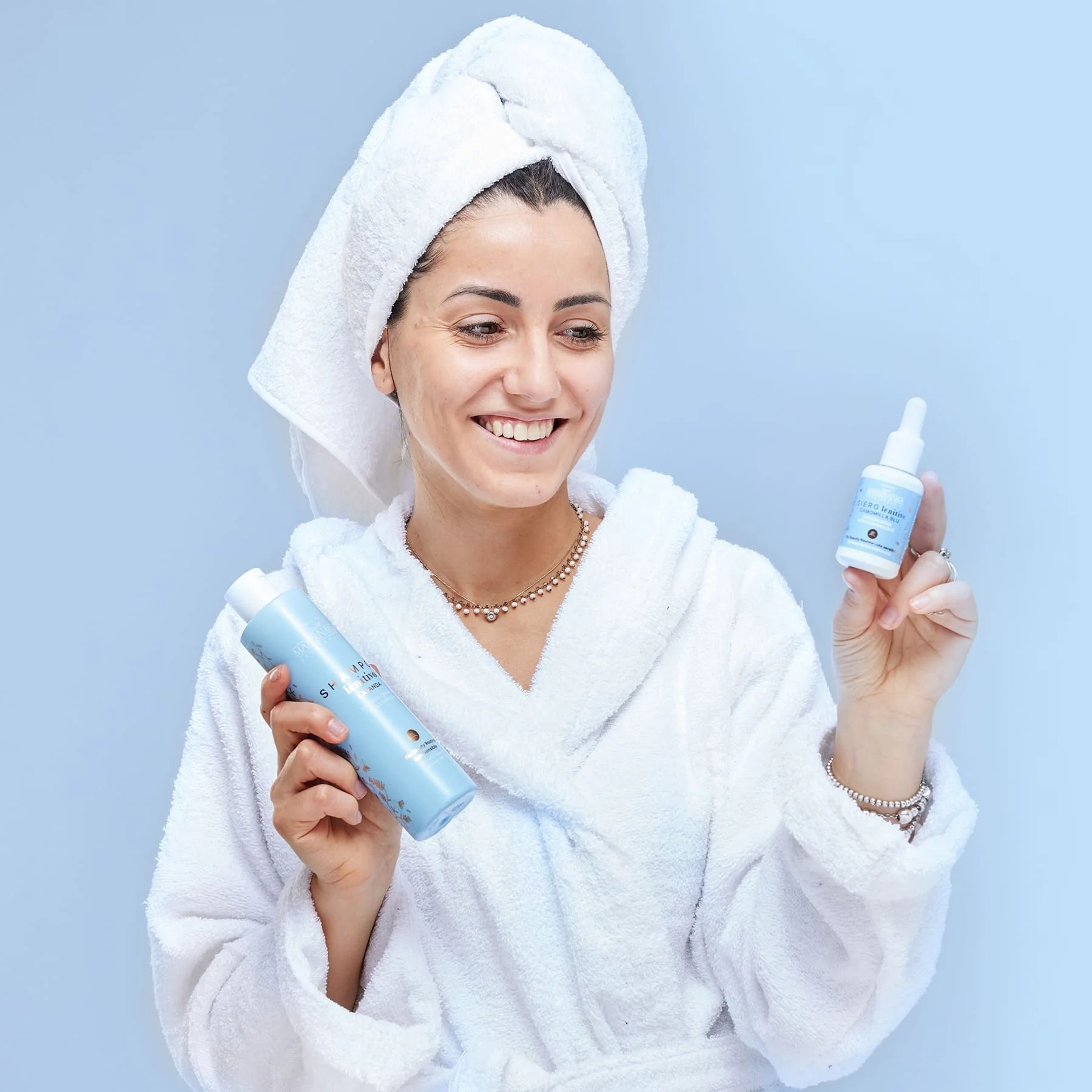 Styling og etterbehandling Blå kamille beroligende serum - Hårserum
