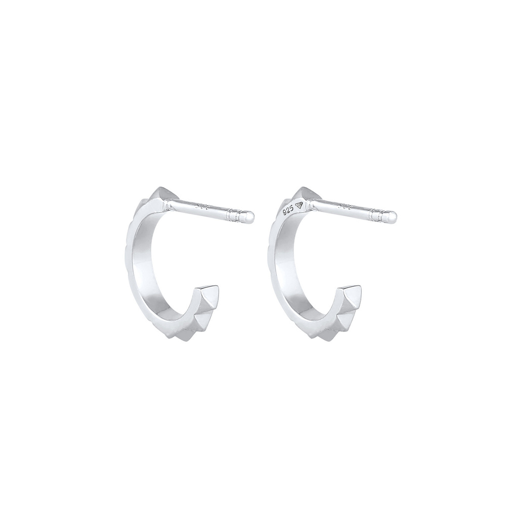 Elli Elli Boucles d'Oreilles Pyramides créoles à bouchons pour dames Tendance Geo Look Boucles d'oreilles