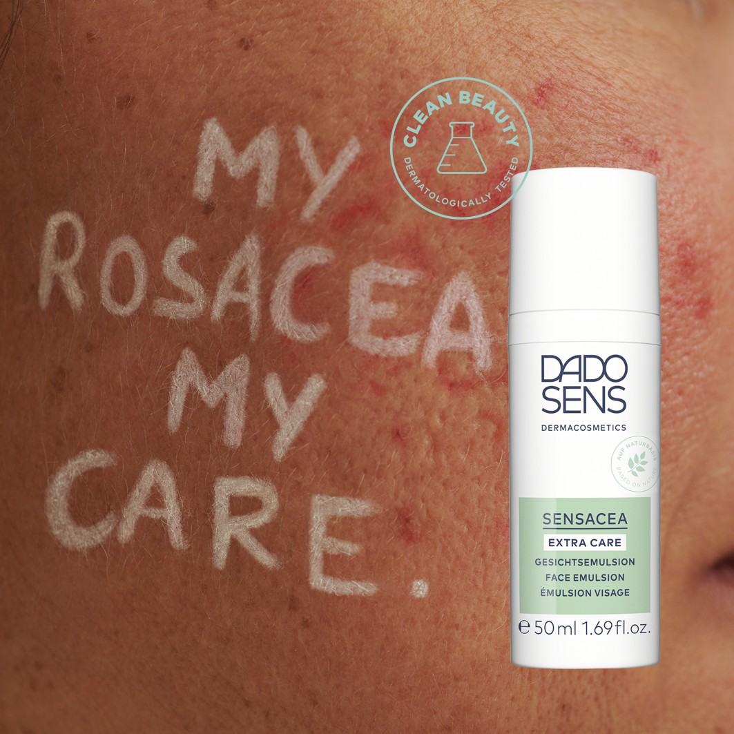 DADO SENS Dermacosmetics SENSACEA EXTRA CARE veido emulsija – jautriai odai ir rožinei