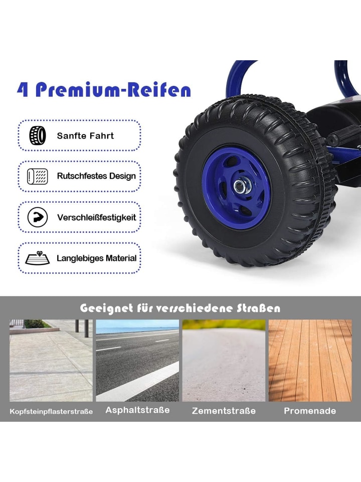 COSTWAY Gokart von 3-6 Jahren in Blau günstig kaufen 90 cm