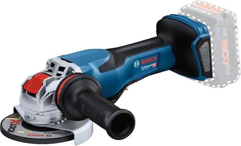 Bosch Blue 06019H6F00 GWX 18 V-15 P X-LOCK akumuliatorinis kampinis šlifuoklis 18 V (be akumuliatorių ir įkroviklio)