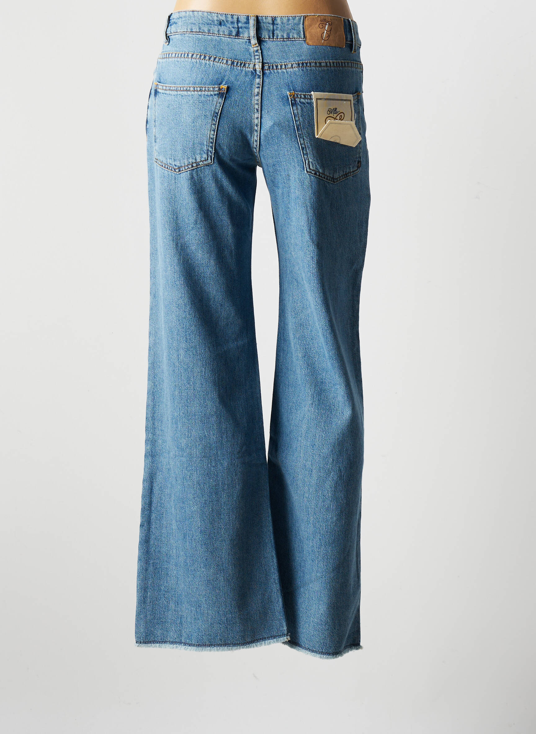 Mademoiselle Garconne Jeans Coupe Large Femme couleur bleu