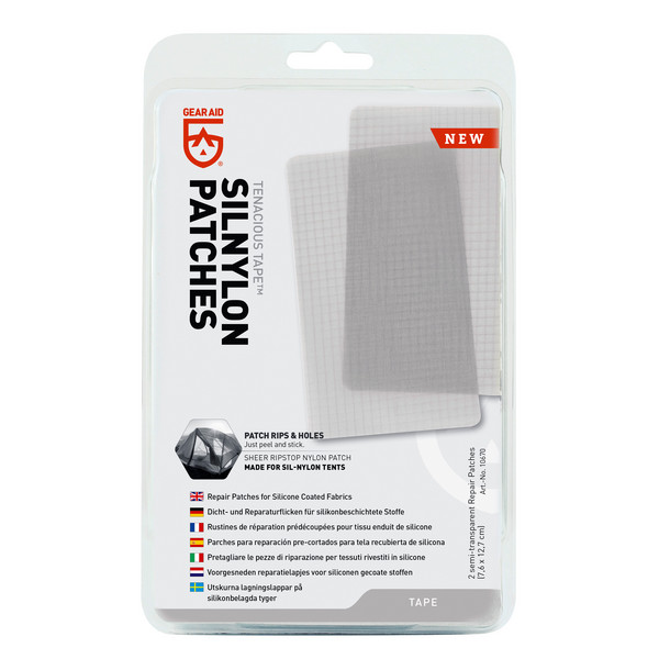 TENACIOUS TAPE SILNYLON PATCHESSEMI-TRANSPARENT 2 STK. - Flicken