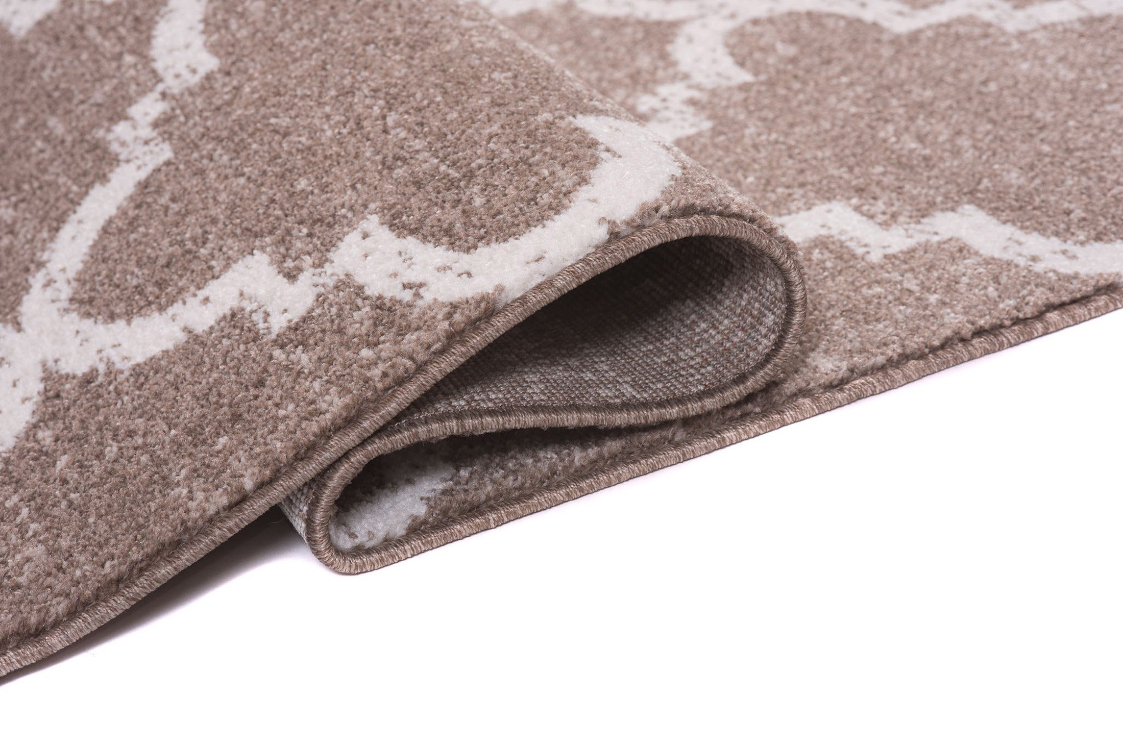 Läufer Läufer Flurläufer Modern für Vorzimmer, Küche - Beige, Mazovia, 100 x 100 cm, Kurzflor, Meterware, Höhe 10 mm, Kurzflor - niedrige Florhöhe