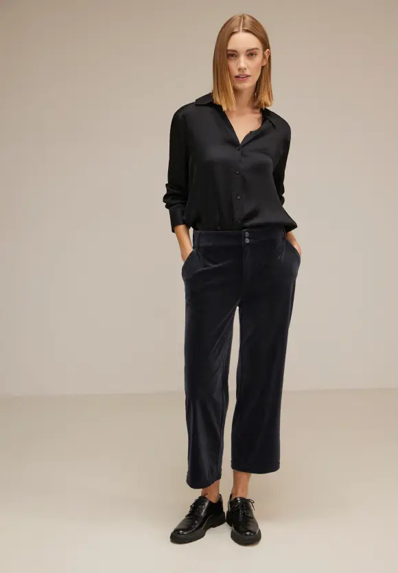 Street One Casual Fit Samt Hose