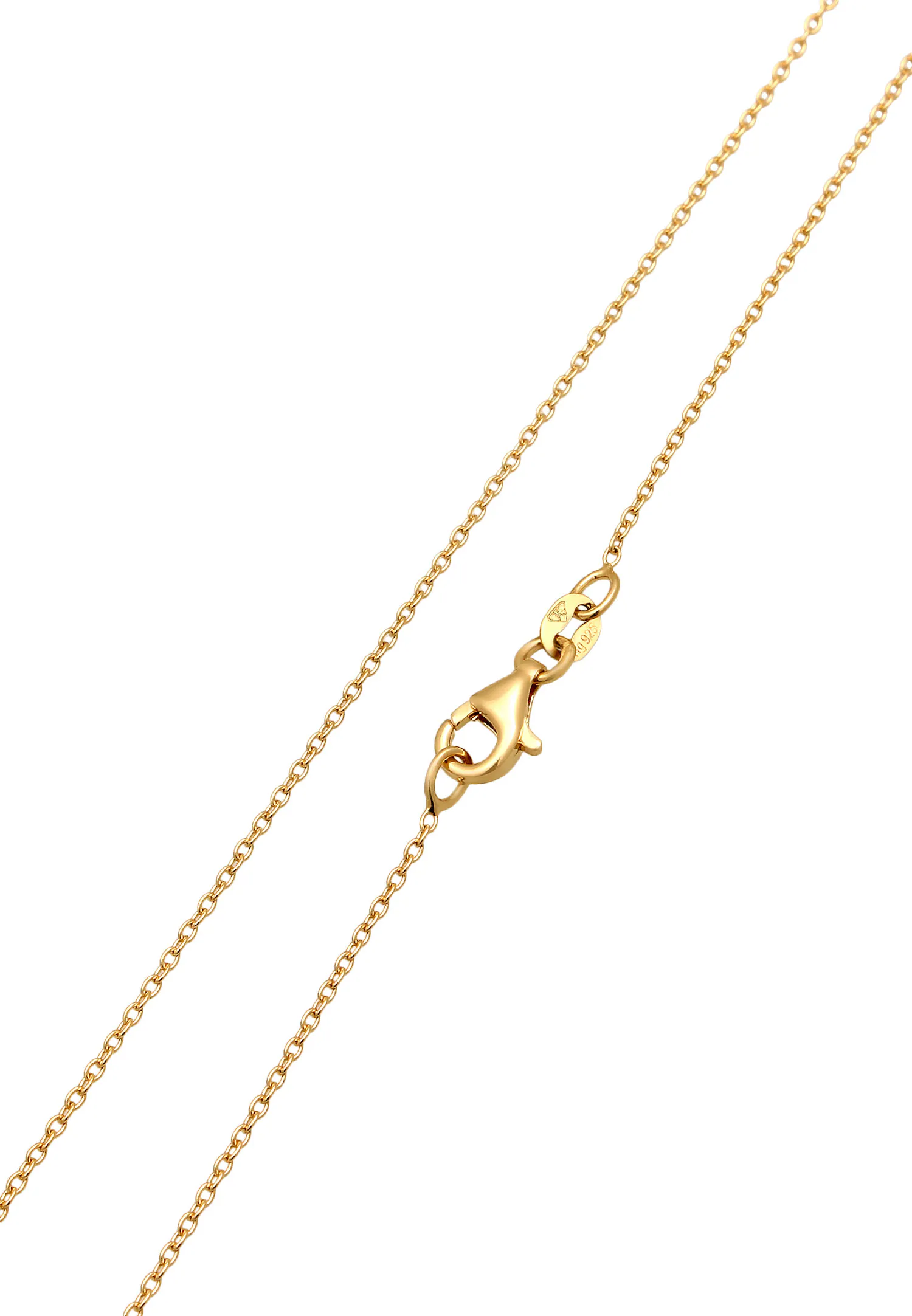 Elli Elli Women's Anchorchain Necklace, 925 Sterling Silver, Gold Plated, Minimalism, Gold, 45 cm