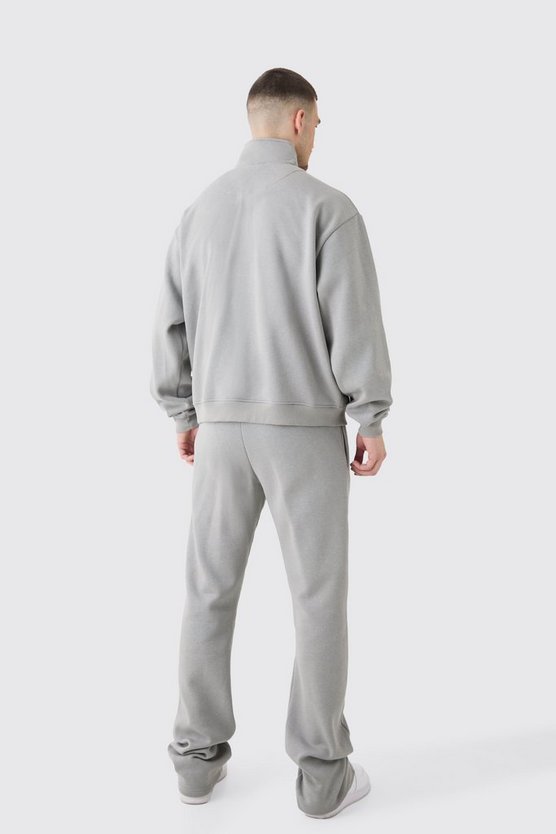 Tall Oversized Boxy B 1/4 Zip Stacked Tracksuit