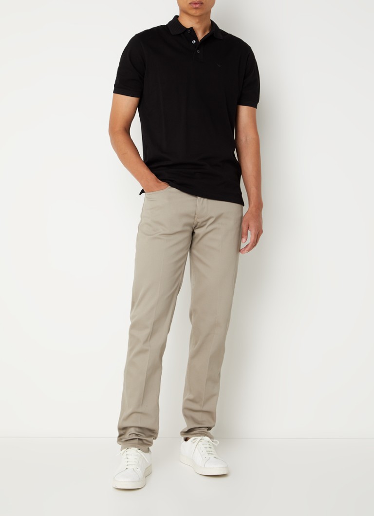 Pantaloni chino slim fit Emporio Armani cu buzunare laterale