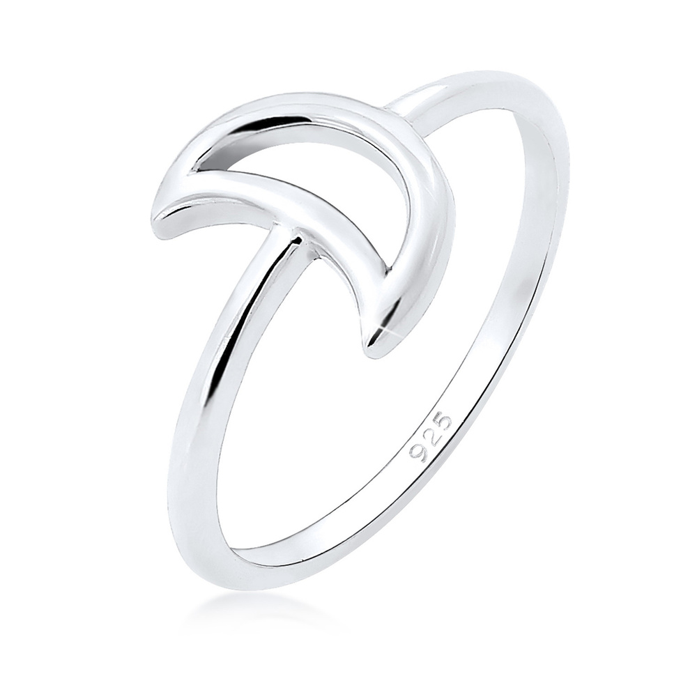 Elli Elli Bague Découpe Demi Lune Astro Bague Femme - (925/1000) Argent Bague
