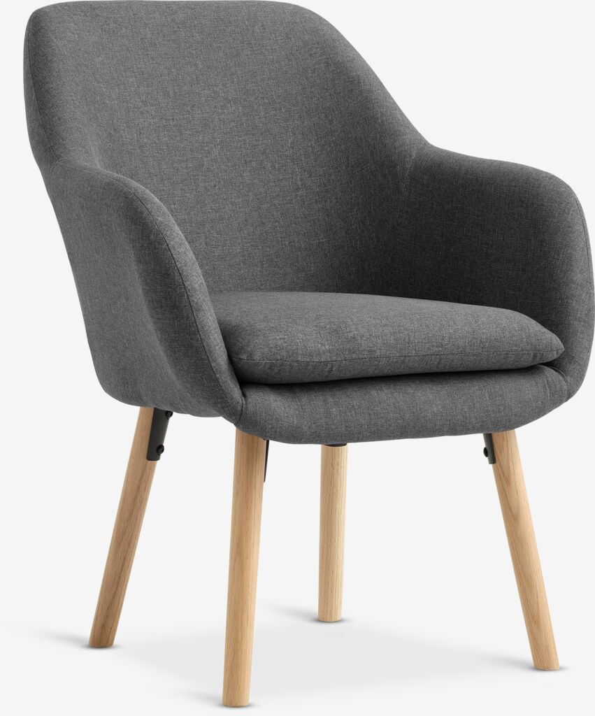 UDSBJERG armchair UDSBJERG fabric gray/oak