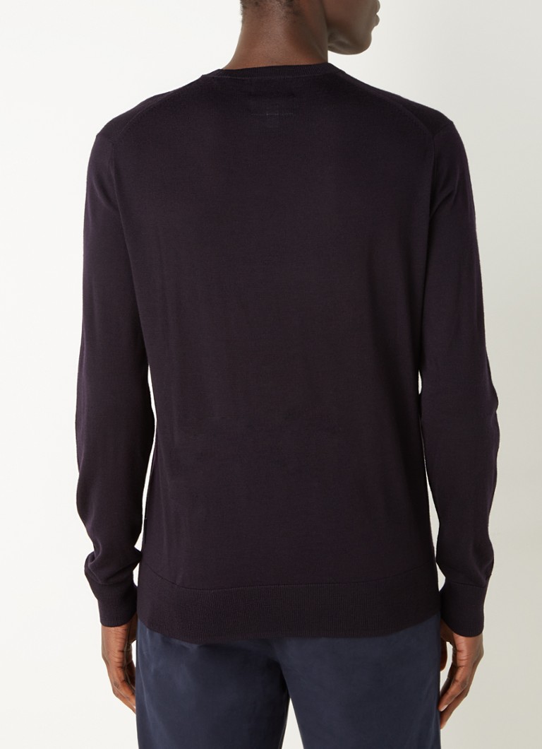 Armani Exchange Fine-knit virgin wool pullover with logo