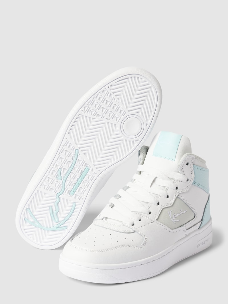 High Top Sneaker mit Label-Detail in hellblau