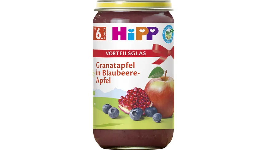 HiPP Früchte: Granatapfel in Blaubeere-Apfel 250 g