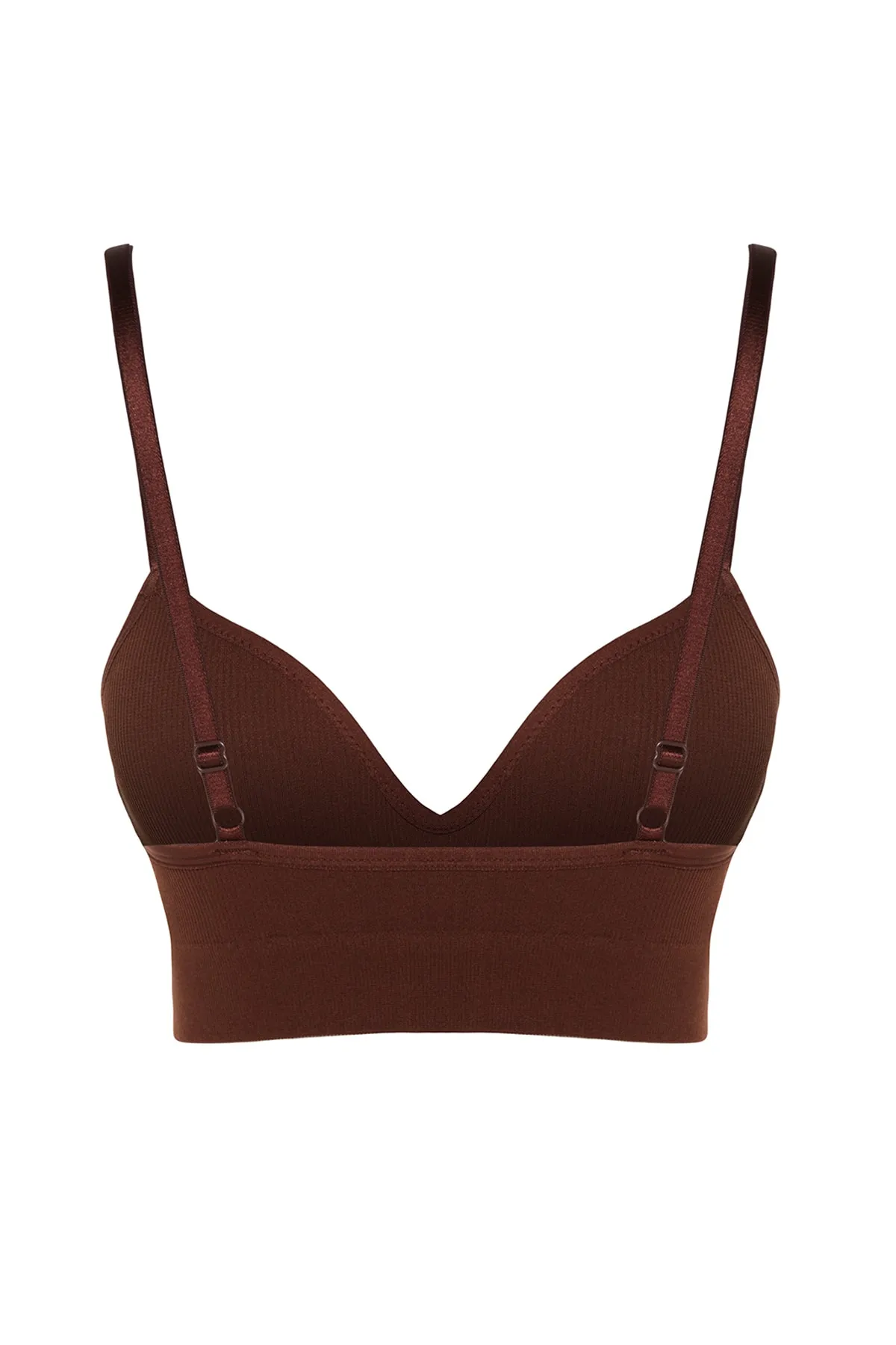 Trendyol Collection  Brauner nahtloser/nahtloser beschichteter Bralette-Strick-BH THMAW22SU0043
