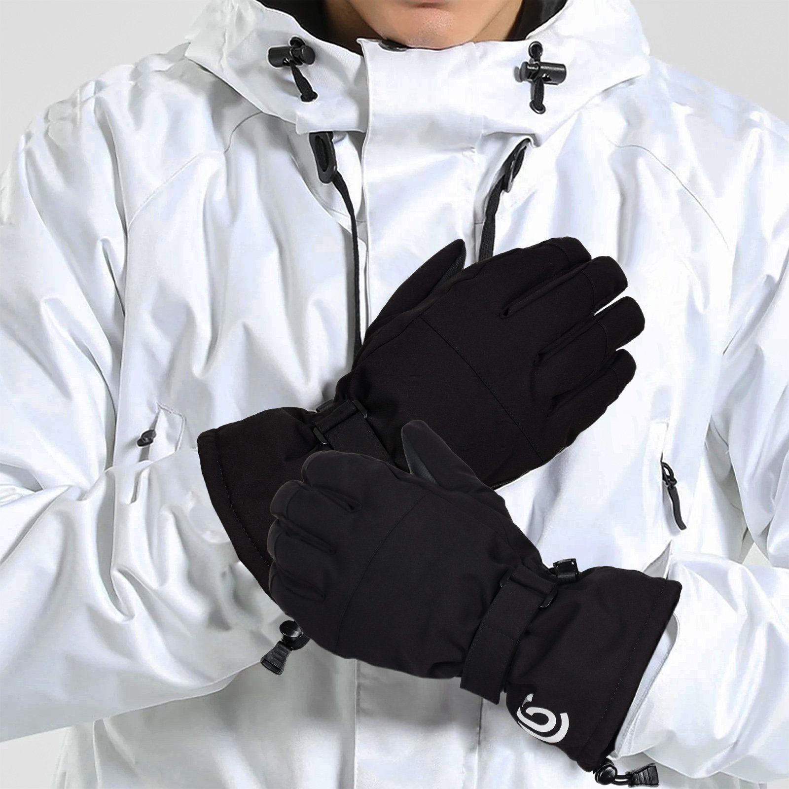 CALIYO Fahrradhandschuhe Fahrradhandschuhe Winter, Winterhandschuhe Herren Damen Winter Handschuhe Reithandschuhe Unisex Draussen Warme Skihandschuhe