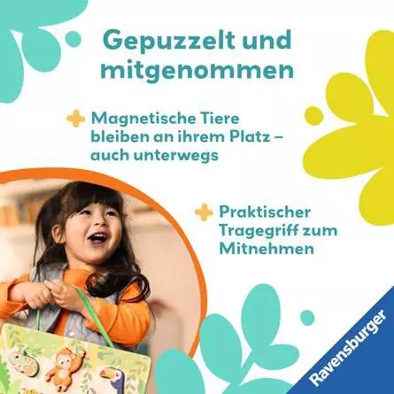 Ravensburger Play+ Magnetisches Holz-Fühl-Puzzle: Dschungel