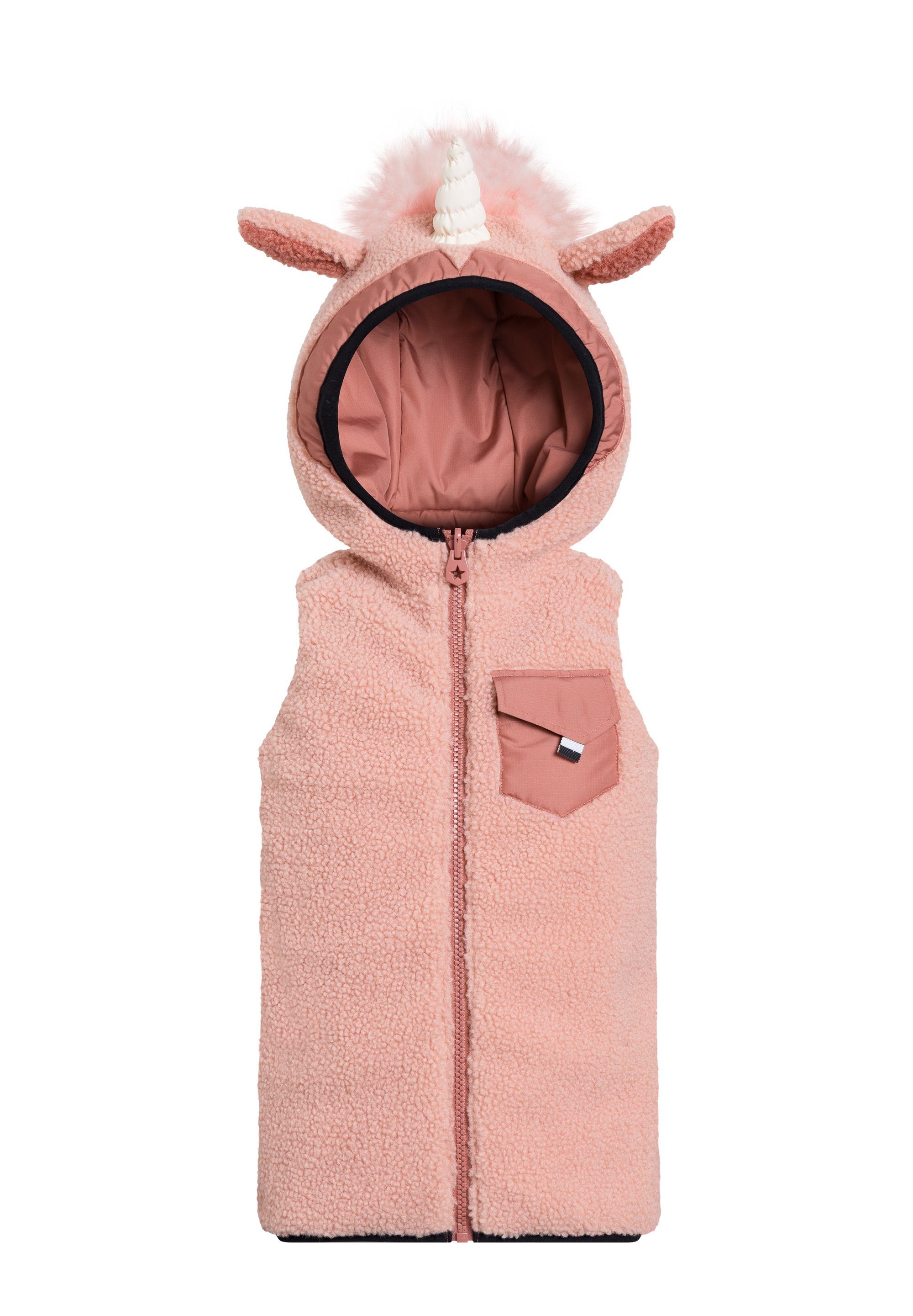 WeeDo Funktionsweste UNIDO Teddy-Fleece und wasserdichter Ripstop aus recyceltem Material