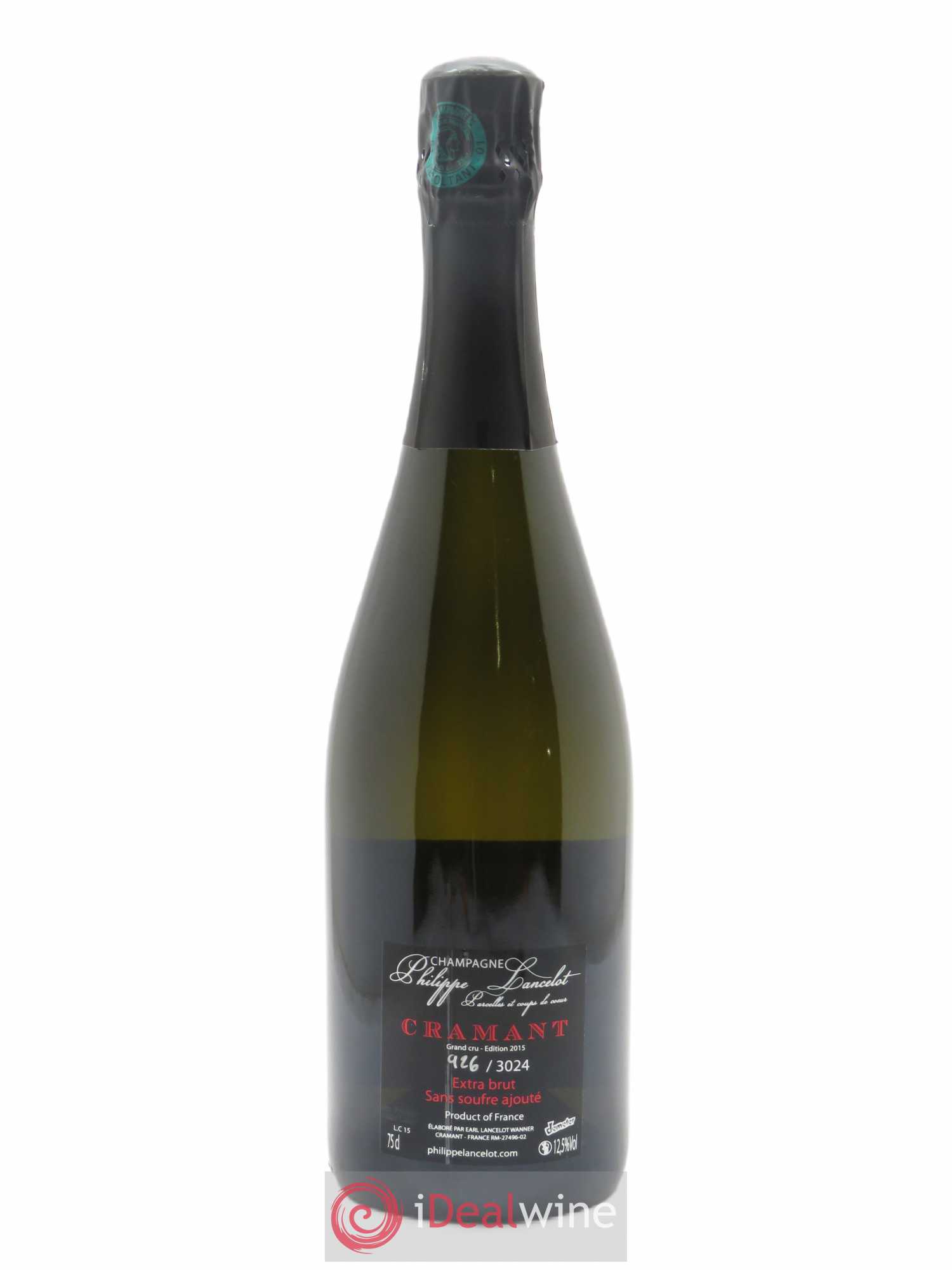 Cramant Extra Brut Philippe Lancelot  2015 - Lot de 1 Bouteille