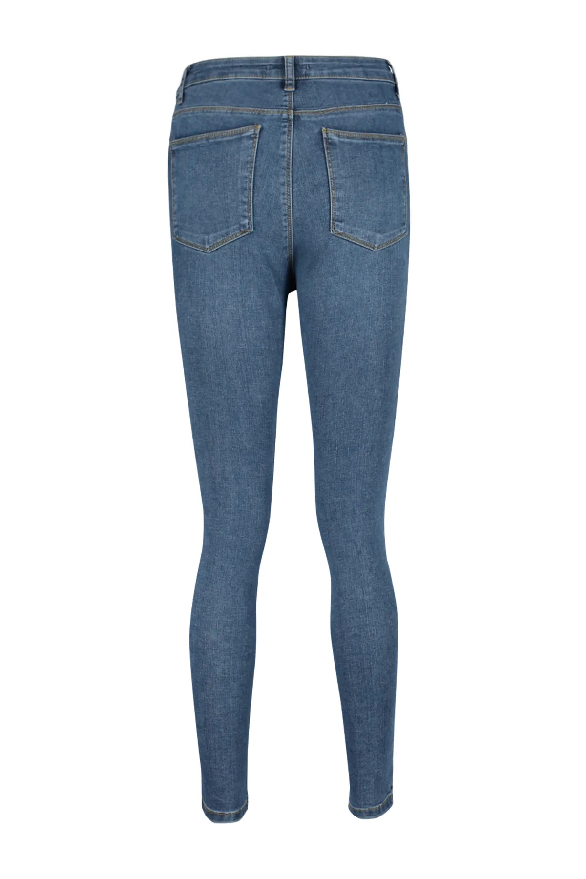 Trendyol Collection  Blaue Skinny Jeans mit hoher Taille TWOAW24JE00066