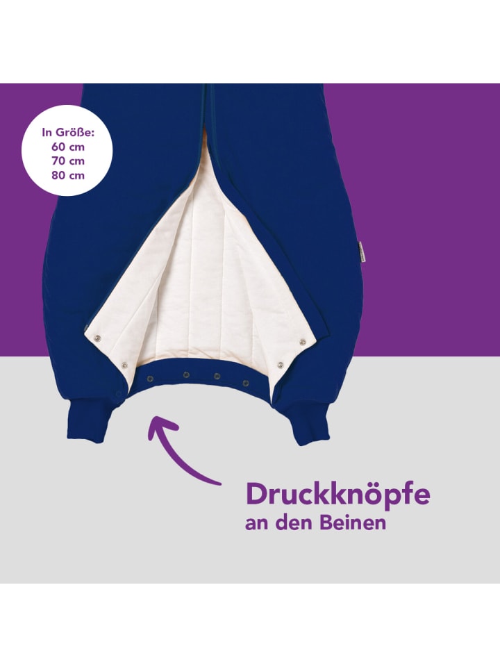 Schlummersack Schlafsack mit Füßen, 1.0 TOG in Blau günstig kaufen 122/128
