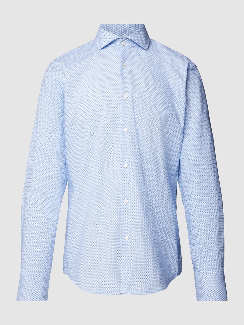 Regular Fit Business-Hemd mit Kentkragen in bleu