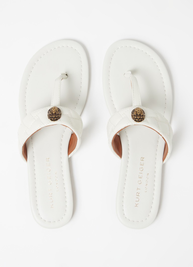 Kapcie Kurt Geiger Kensington ze skóry cielęcej z metalicznym wykończeniem