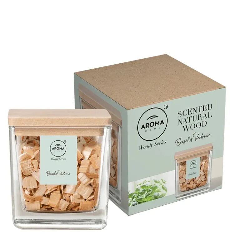 „Aroma Home Woody“ serijos mediniai drožlės, bazilikas ir verbena