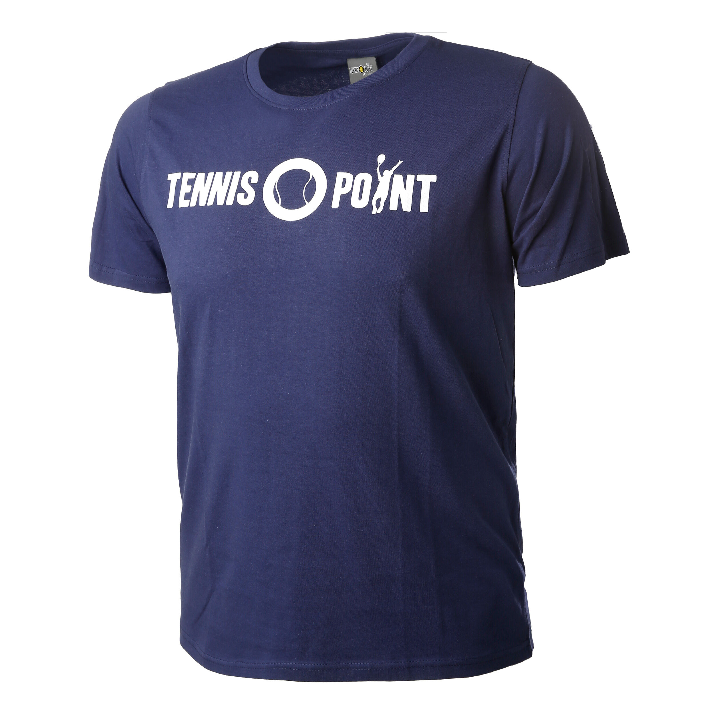 Basic Cotton T-Shirt Herren - Dunkelblau, Weiß