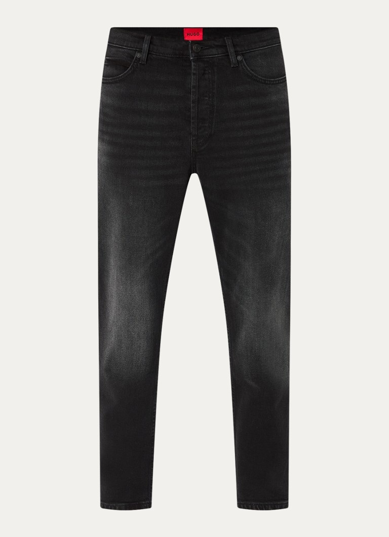 Blugi HUGO BOSS 634 slim fit cu imprimeu colorat distressed