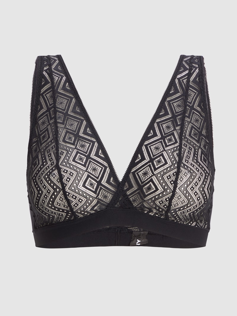 Bralette aus Spitze in schwarz