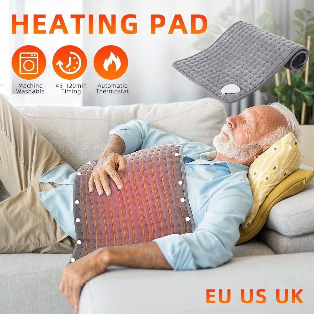 meeteu Heizkissen Elektrisch Heizkissen mit Abschaltautomatik, Wärmekissen Heizdecke, Elektrisch Pad Heizmatte, für langanhaltende und wohltuende Wärme 40*76cm