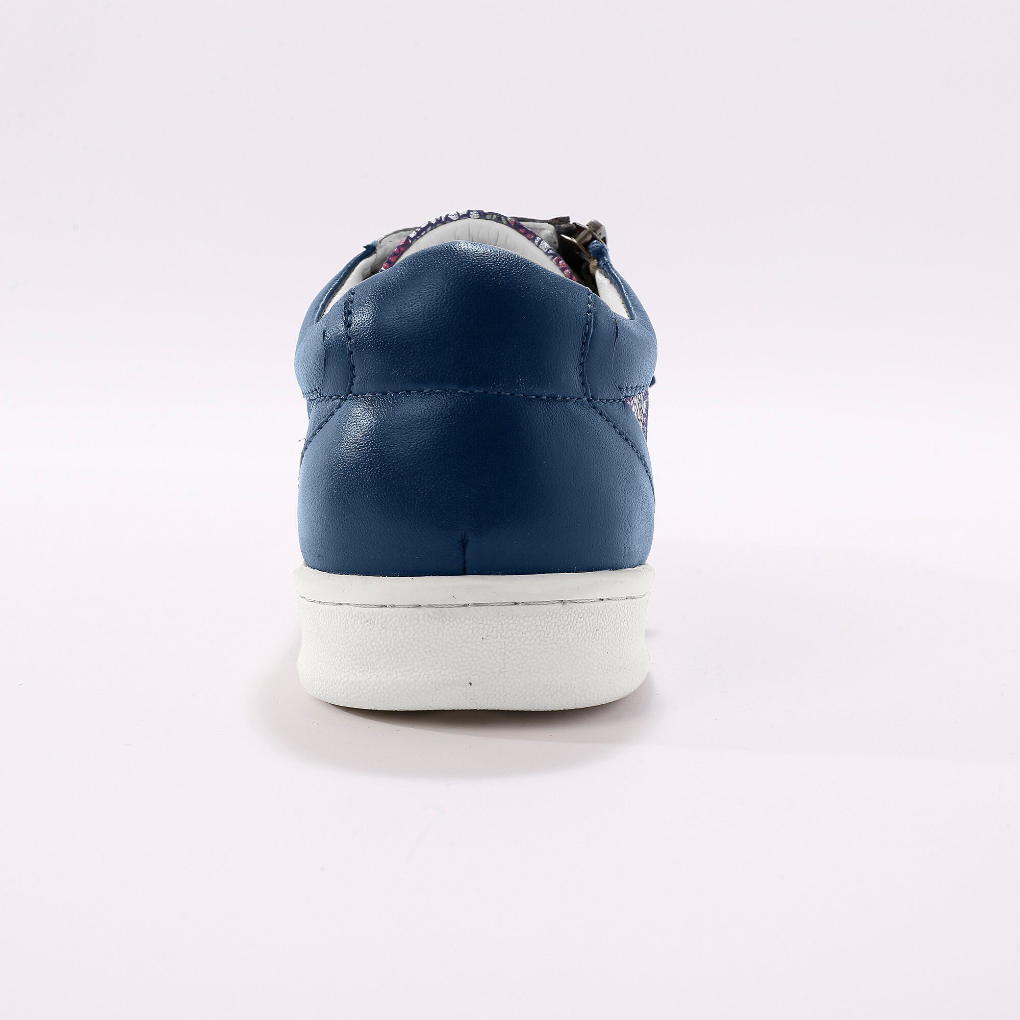 Tennis zippées imprimées en cuir